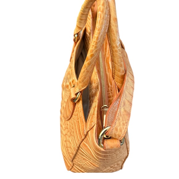 Brahmin Melbourne - Small Lena Leather Satchel - Cantaloupe Genuine Leather - Picture 7 of 8